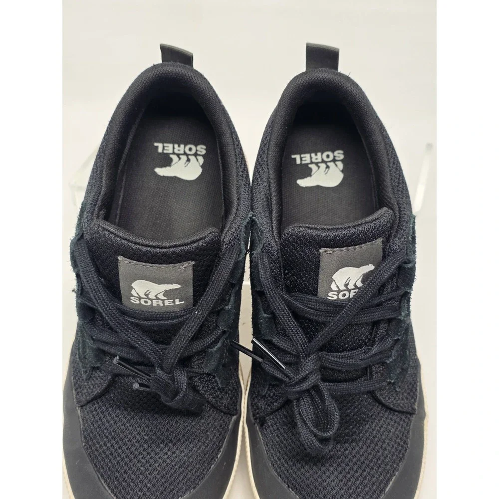 Sorel Shoes Womens Size 8 Black Lace Up Low Top Casual Sneakers NL4860-010
